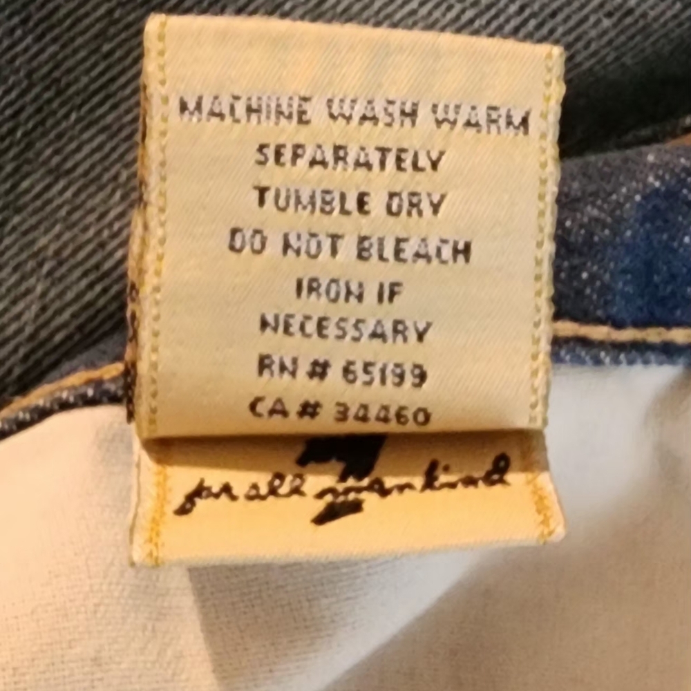 7 For All Mankind Dark Blue Flare Jeans - Picture 7 of 8